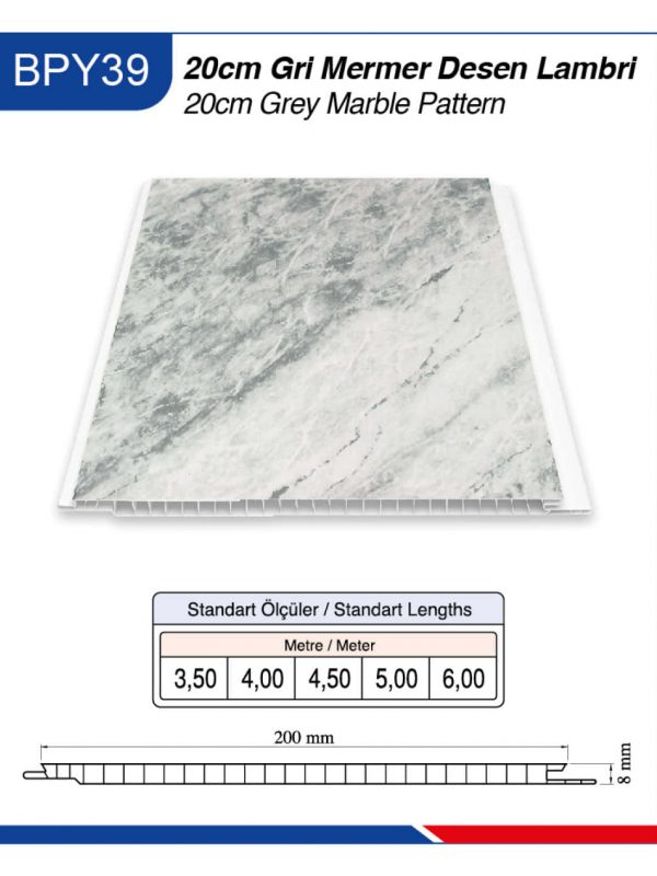 BPY39-20cm-With-Grey-Marble-Pattern-Buker-Plastik-Ceiling-and-Wall-Panels-izmir-Paneling-Prices