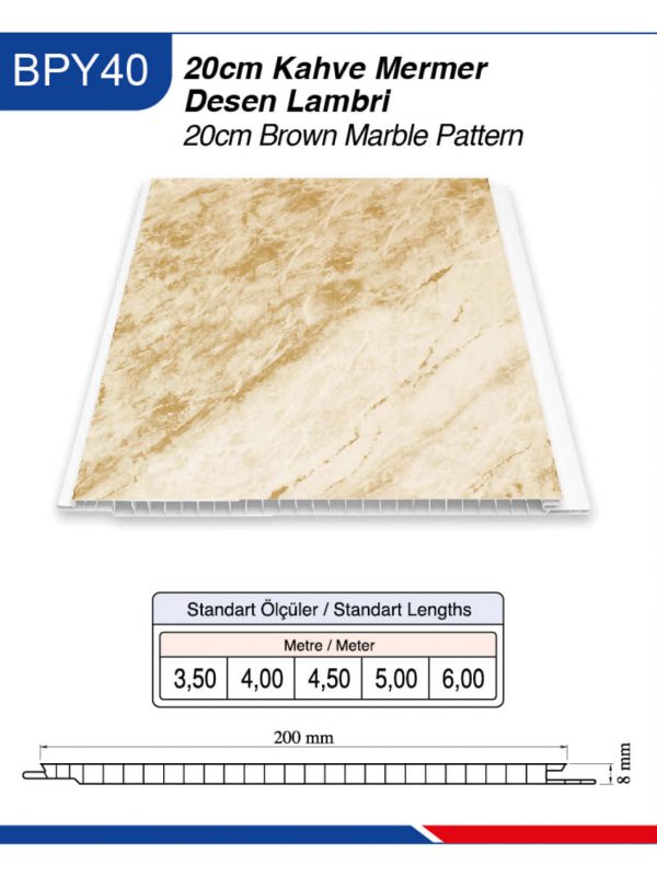 BPY40-20cm-With-Brown-Marble-Pattern-Buker-Plastik-Ceiling-and-Wall-Panels-izmir-Paneling-Prices